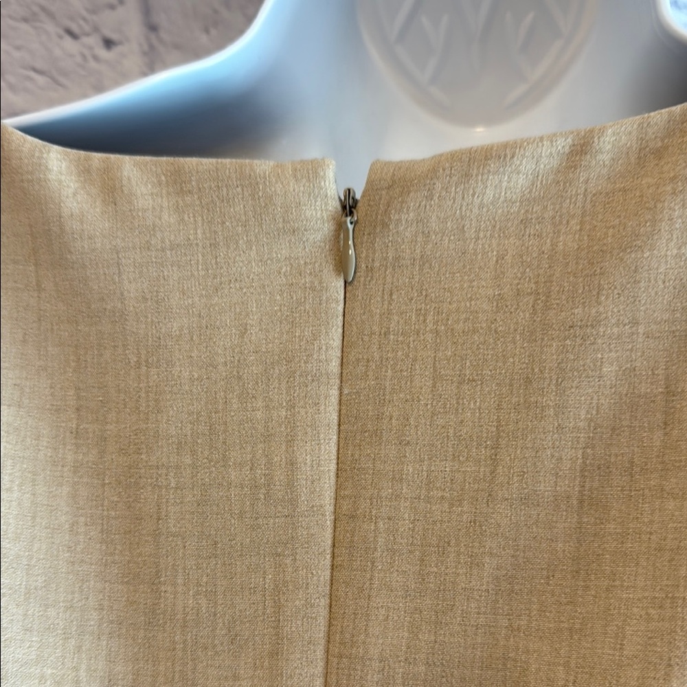 Calvin Klein Tan Sheath Dress Square Neck Sleeveless Size 6 - Picture 5 of 11